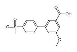 3-methoxy-5-(4-methylsulfonylphenyl)benzoic acid结构式