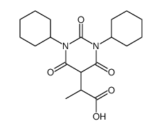 Hexahydro-1,3-dicyclohexyl-alpha-methyl-2,4,6-trioxo-5-pyrimidineaceti c acid Structure