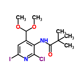 N-[2-Chloro-4-(dimethoxymethyl)-6-iodo-3-pyridinyl]-2,2-dimethylpropanamide Structure