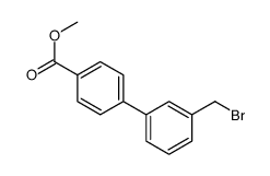 3-(溴甲基)-[1,1-联苯]-4-羧酸甲酯结构式