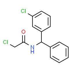 2-Chloro-N-[(3-chlorophenyl)(phenyl)methyl]acetamide Structure