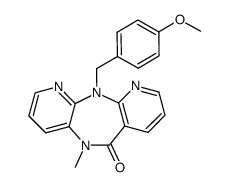 5,11-dihydro-11-((4-methoxyphenyl)methyl)-5-methyl-6H-dipyrido(3,2-b:2',3'-e)(1,4)diazepin-6-one结构式