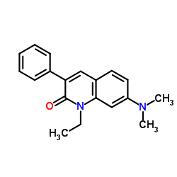 7-(dimethylamino)-1-ethyl-3-phenyl-2-quinolone structure