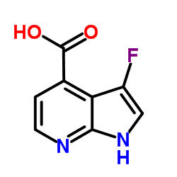 3-Fluoro-1H-pyrrolo[2,3-b]pyridine-4-carboxylic acid结构式