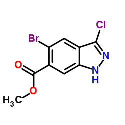 Methyl 5-bromo-3-chloro-1H-indazole-6-carboxylate图片