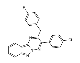 3-(4-chlorophenyl)-2-(4-fluorobenzyl)-1,2,4-triazino[2,3-b]indazole Structure