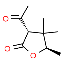 2(3H)-Furanone, 3-acetyldihydro-4,4,5-trimethyl-, trans- (9CI) structure