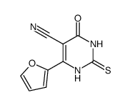 6-(2-furyl)-4-oxo-2-thioxo-1,2,3,4-tetrahydropyrimidine-5-carbonitrile Structure