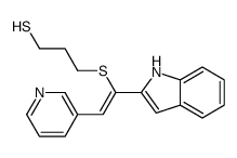 3-[1-(1H-indol-2-yl)-2-pyridin-3-ylethenyl]sulfanylpropane-1-thiol Structure