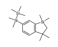 1,1,3,3-tetramethyl-6-(pentamethyldisilanyl)-1-silaindane结构式