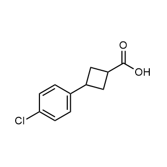 3-(4-Chlorophenyl)cyclobutane-1-carboxylic acid Structure