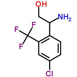 2-Amino-2-[4-chloro-2-(trifluoromethyl)phenyl]ethanol结构式