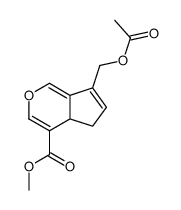 7-Acetoxymethyl-4a,5-dihydro-cyclopenta[c]pyran-4-carboxylic acid methyl ester结构式