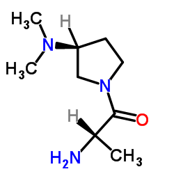 (2S)-2-Amino-1-[(3S)-3-(dimethylamino)-1-pyrrolidinyl]-1-propanone Structure