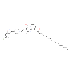 十七酸3-[2-[4-(6-氟-1,2-苯并恶唑-3-基)-1-哌啶基]乙基]-6,7,8,9-四氢-2-甲基-4-氧代-4H-吡啶并[1,2-a]嘧啶-9-酯结构式