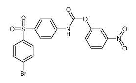 (3-nitrophenyl) N-[4-(4-bromophenyl)sulfonylphenyl]carbamate结构式