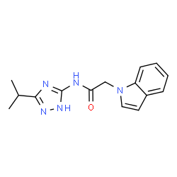 2-(1H-indol-1-yl)-N-[3-(propan-2-yl)-1H-1,2,4-triazol-5-yl]acetamide结构式