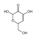 2H-Pyran-3(6H)-one, 2,4-dihydroxy-6-(hydroxymethyl)- (9CI)结构式