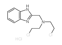 1H-Benzimidazole-2-methanamine,N,N-bis(2-chloroethyl)-, hydrochloride (1:?) Structure