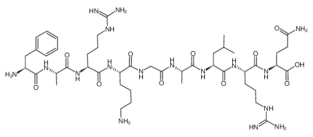 H-Phe-Ala-Arg-Lys-Gly-Ala-Leu-Arg-Gln-OH Structure