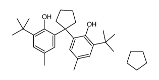 2-tert-butyl-6-[1-(3-tert-butyl-2-hydroxy-5-methylphenyl)cyclopentyl]-4-methylphenol,cyclopentane结构式
