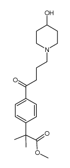 methyl 2-(4-(4-(4-hydroxypiperidin-1-yl)butanoyl)phenyl)-2-methylpropanoate Structure