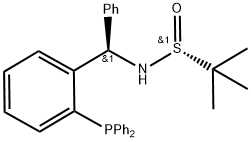[S(R)]-N-[(R)-[2-(Diphenylphosphino)phenyl]phenylmethyl]-2-methyl-2-propanesulfinamide Structure