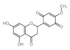 2,5-Cyclohexadiene-1,4-dione,2-(3,4-dihydro-5,7-dihydroxy-4-oxo-2H-1-benzopyran-2-yl)-5-methoxy- structure