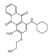 1-amino-4-(cyclohexylamino)-2-[(2-hydroxyethyl)thio]anthraquinone结构式