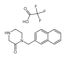 1-(2-naphthylmethyl)-2-oxopiperazine trifluoroacetate salt Structure