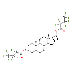 (20S)-5β-Pregnane-3α,20-diol bis(heptafluorobutyrate)结构式