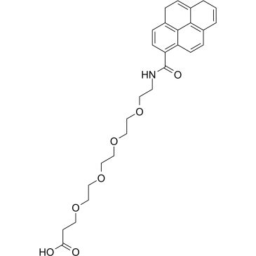 Pyrene-PEG4-acid Structure