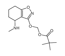 O-pivaloyloxymethyl-N-methyl-3-hydroxy-4-amino-4,5,6,7-tetrahydro-1,2-benzisoxazole Structure