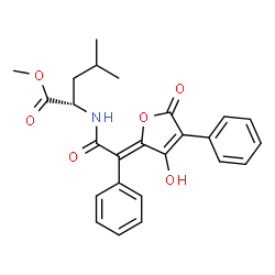 N-[(3-Hydroxy-5-oxo-4-phenylfuran-2(5H)-ylidene)phenylacetyl]-L-leucine methyl ester picture