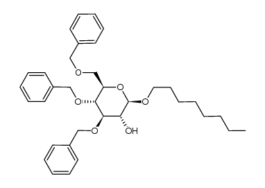 octyl 3,4,6-tri-O-benzyl-β-D-glucopyranoside Structure