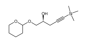 (2S)-1-((tetrahydro-2H-pyran-2-yl)oxy)-5-(trimethylsilyl)pent-4-yn-2-ol Structure