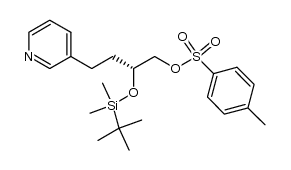(2R)-2-(tert-butyldimethylsilyloxy)-4-(pyridin-3-yl)-1-(4-toluenesulfonyloxy)butane Structure