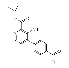 4-(2-Boc-amino-pyridin-4-yl)-benzoic acid structure