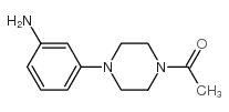 1-[4-(3-氨基苯基)-1-哌嗪]乙酮结构式