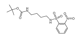 1-(2-nitrobenzenesulfonyl)amino-4-(tert-butoxycarbonyl)aminobutane结构式