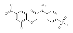 4-[[2-(2-chloro-4-nitro-phenoxy)acetyl]-methyl-amino]benzenesulfonyl fluoride Structure