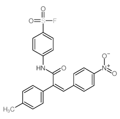 Benzenesulfonyl fluoride,4-[[2-(4-methylphenyl)-3-(4-nitrophenyl)-1-oxo-2-propen-1-yl]amino]-结构式