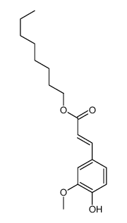 octyl 3-(4-hydroxy-3-methoxyphenyl)prop-2-enoate结构式