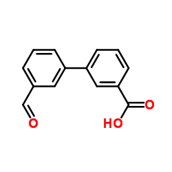 3'-Formyl-3-biphenylcarboxylic acid structure