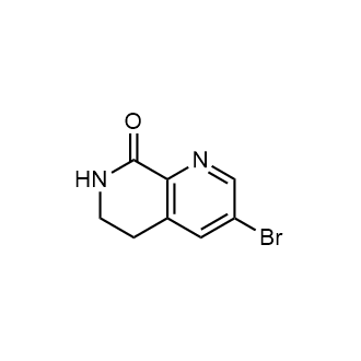 3-溴-6,7-二氢-1,7-萘啶-8(5H)-酮结构式