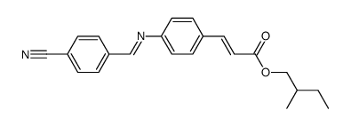 3-[4-[[(4-Cyanophenyl)methylene]amino]phenyl]propenoic acid (S)-2-methylbutyl ester结构式