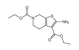 2-AMINO-4,7-DIHYDRO-5H-THIENO[2,3-C]PYRIDINE-3,6-DICARBOXYLICACID3,6-DIETHYLESTER Structure