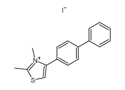 4-biphenyl-4-yl-2,3-dimethyl-thiazolium, iodide结构式