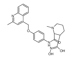 (2S,3S)-3-N-hydroxy-1-methyl-2-N-[4-[(2-methylquinolin-4-yl)methoxy]phenyl]piperidine-2,3-dicarboxamide Structure