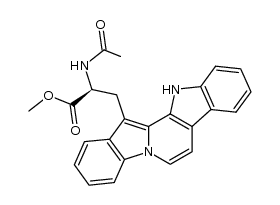 (S)-methyl 2-acetamido-3-(12H-pyrido[1,2-a:3,4-b']diindol-13-yl)propanoate Structure